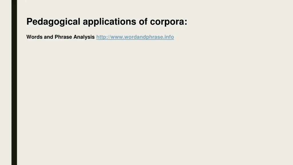 pedagogical applications of corpora