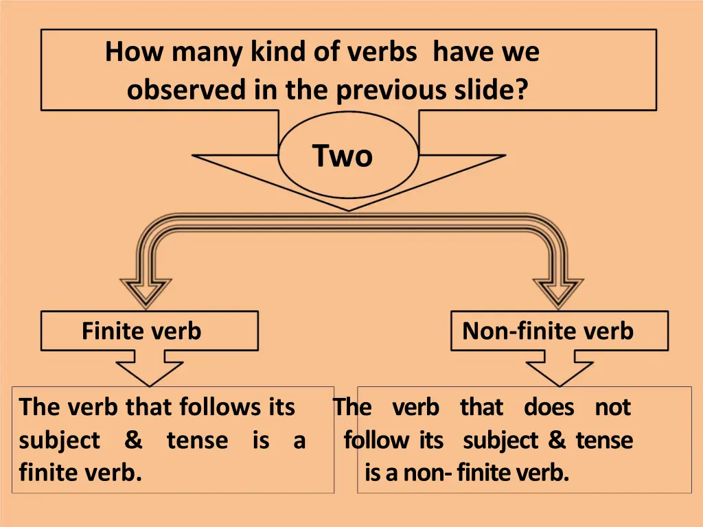 how many kind of verbs have we observed