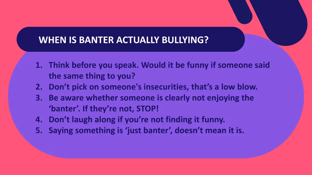 when is banter actually bullying