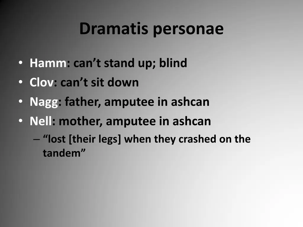 dramatis personae