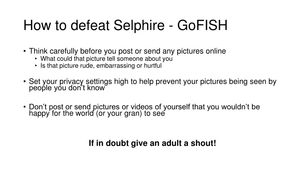 how to defeat selphire gofish