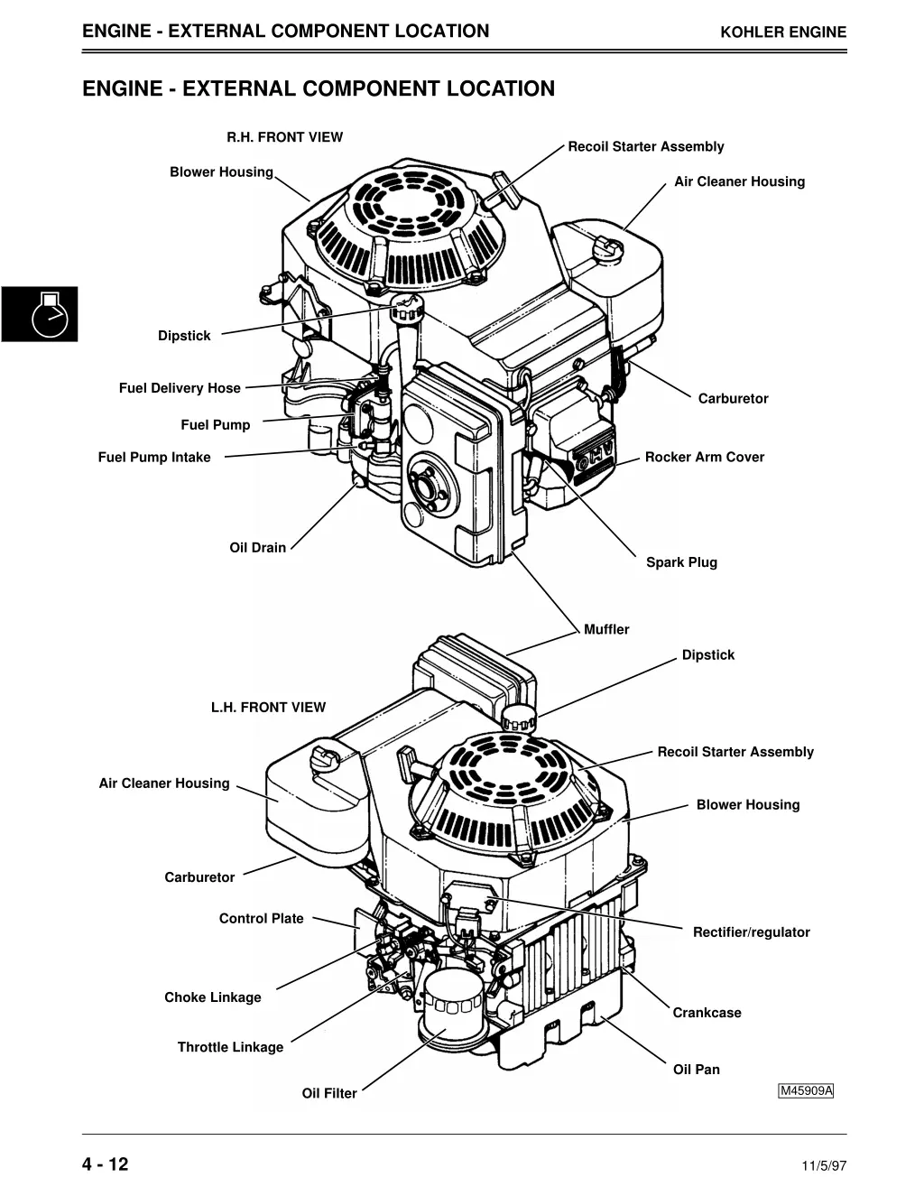 engine external component location