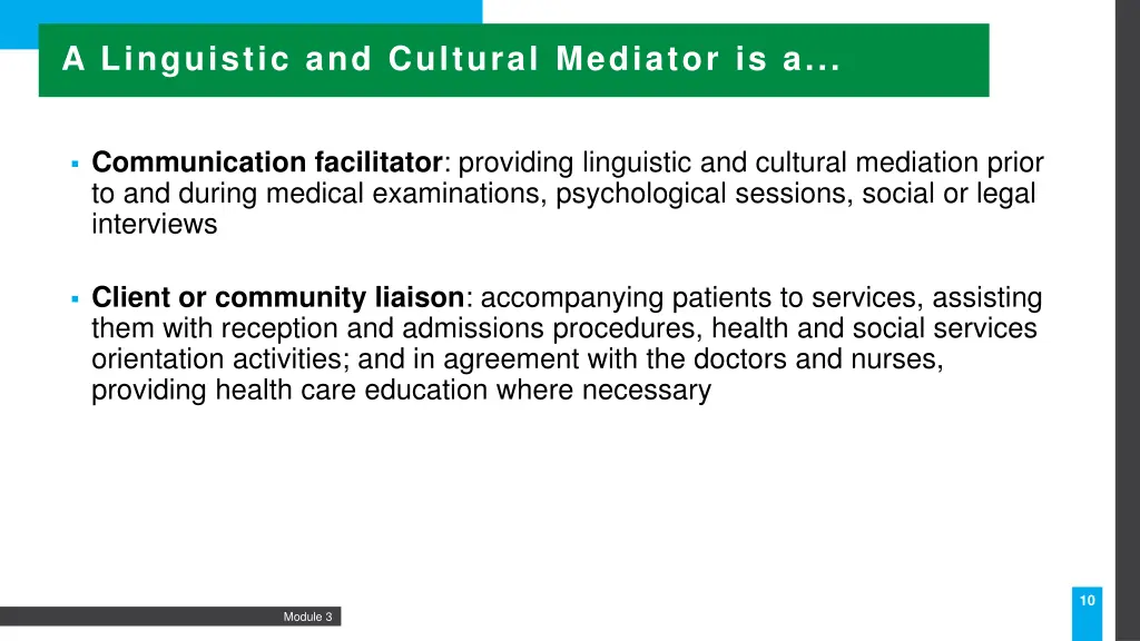 a linguistic and cultural mediator is a