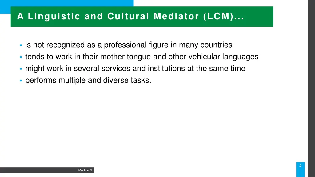 a linguistic and cultural mediator lcm