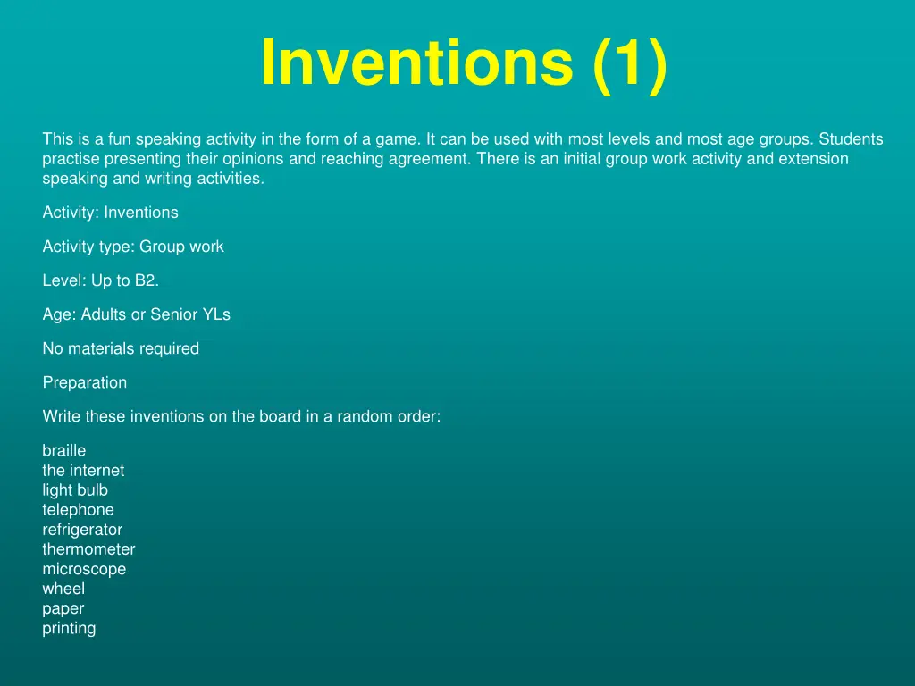 inventions 1