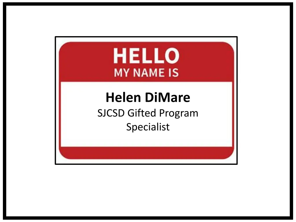 helen dimare sjcsd gifted program specialist