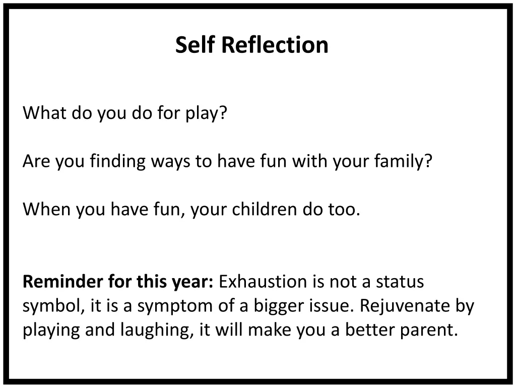 self reflection