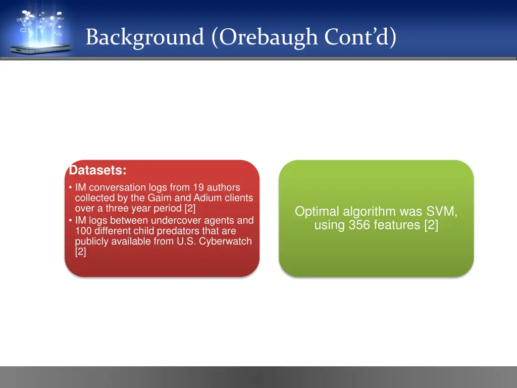 background orebaugh cont d