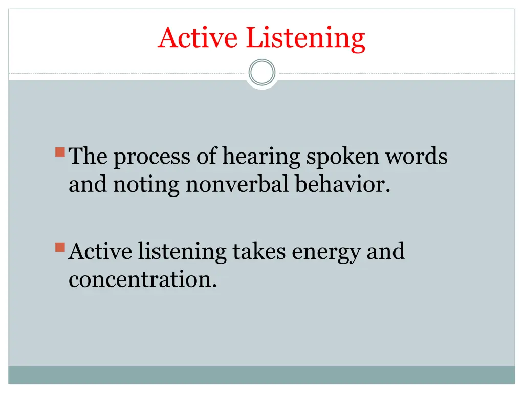 active listening