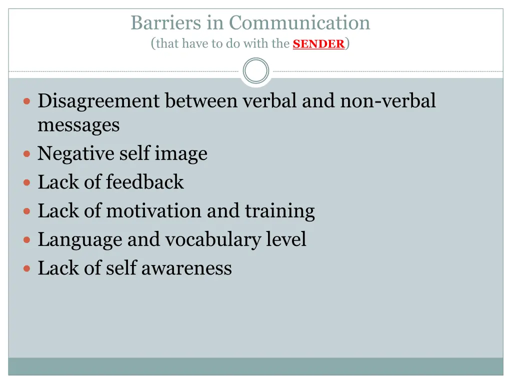 barriers in communication that have to do with 1