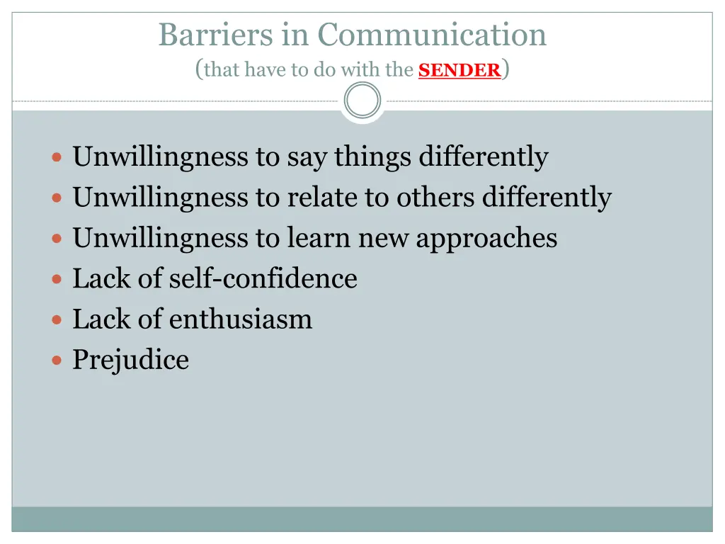 barriers in communication that have to do with