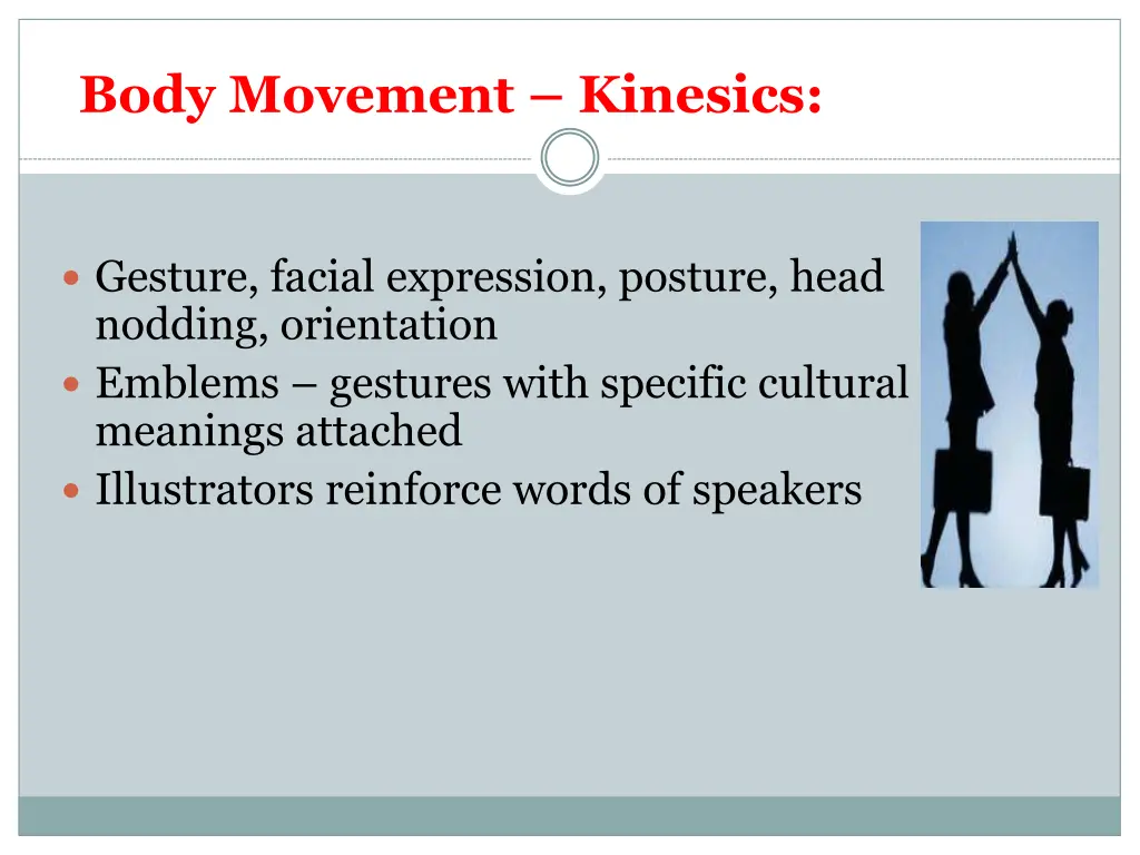 body movement kinesics