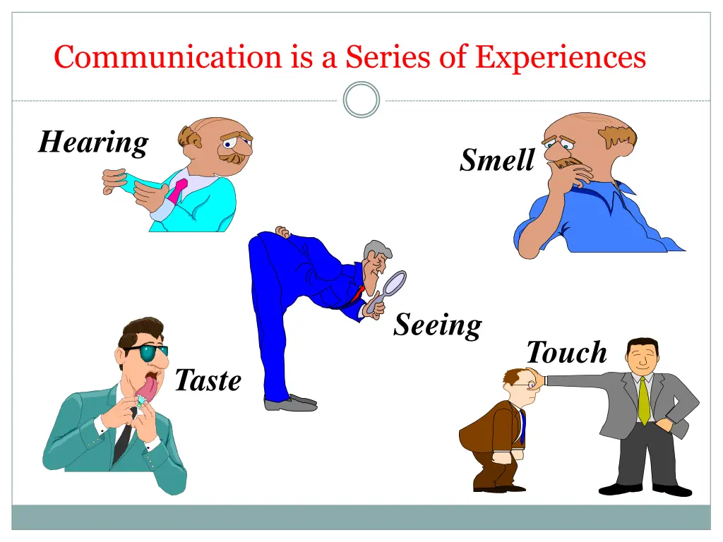 communication is a series of experiences