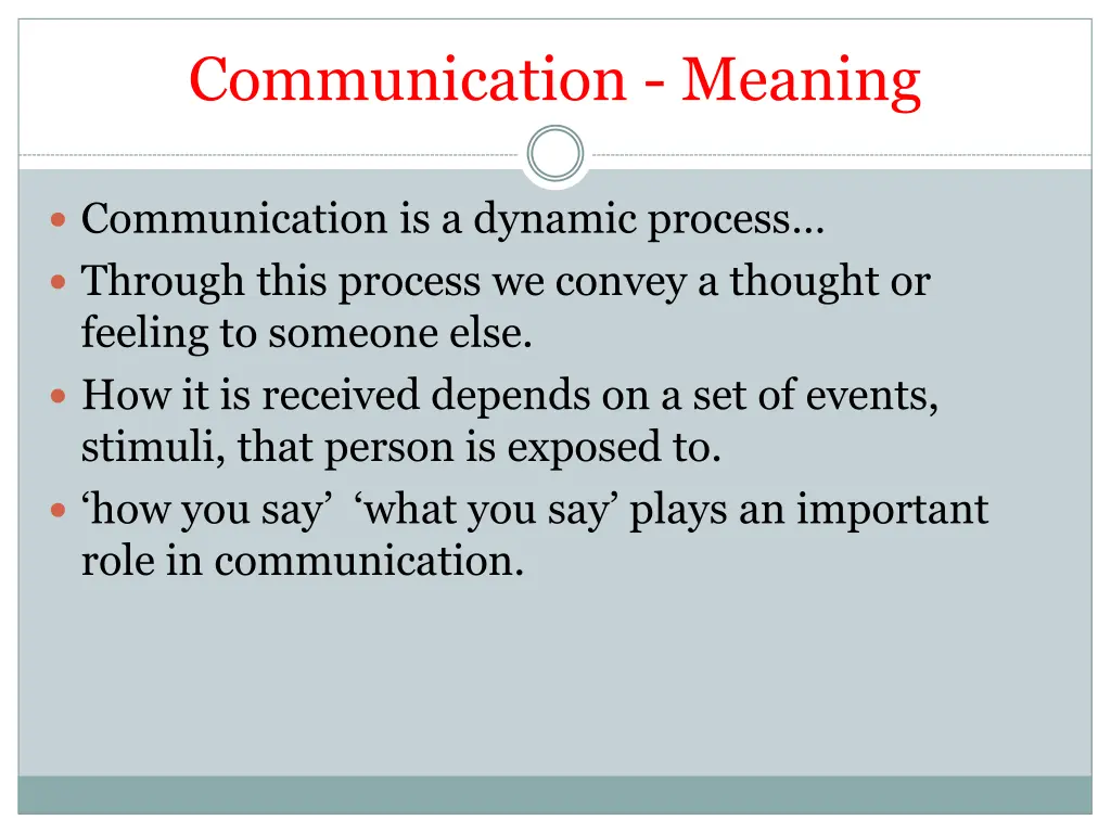 communication meaning