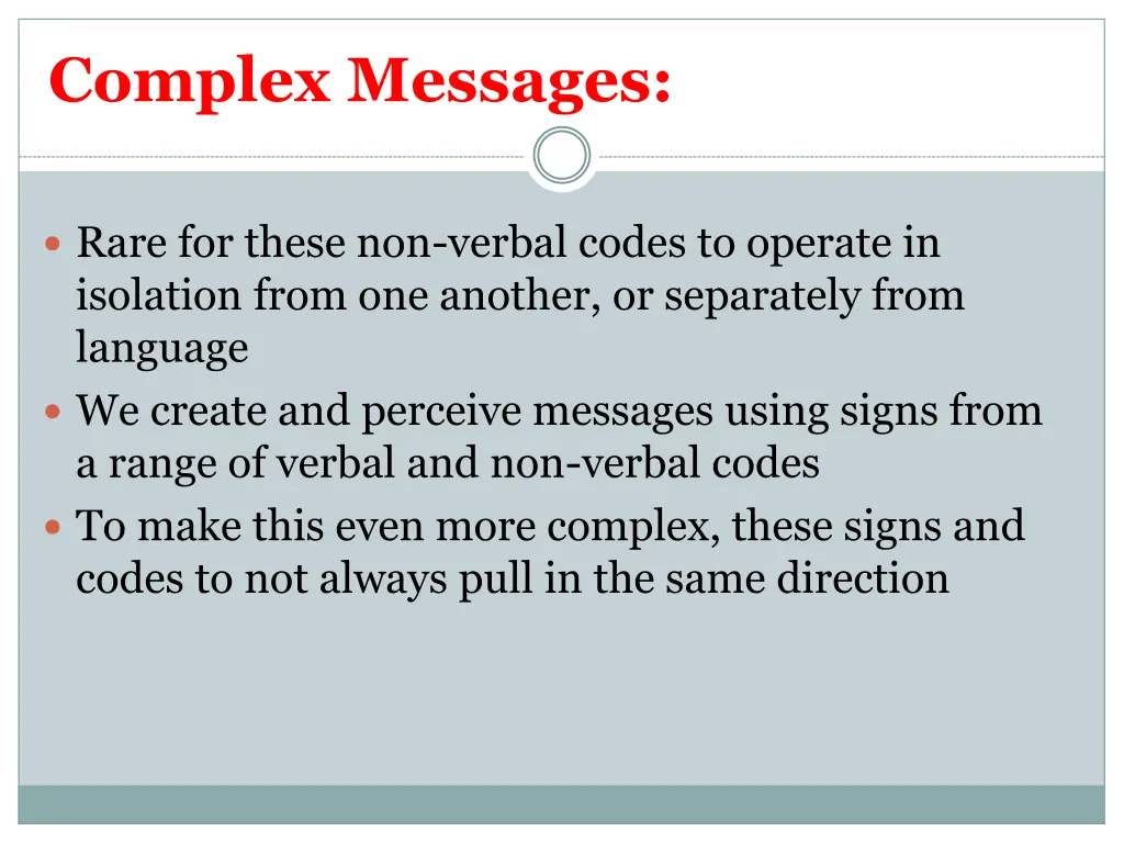 complex messages