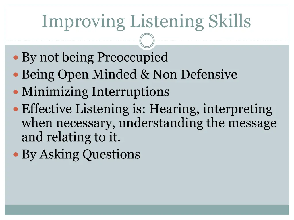 improving listening skills