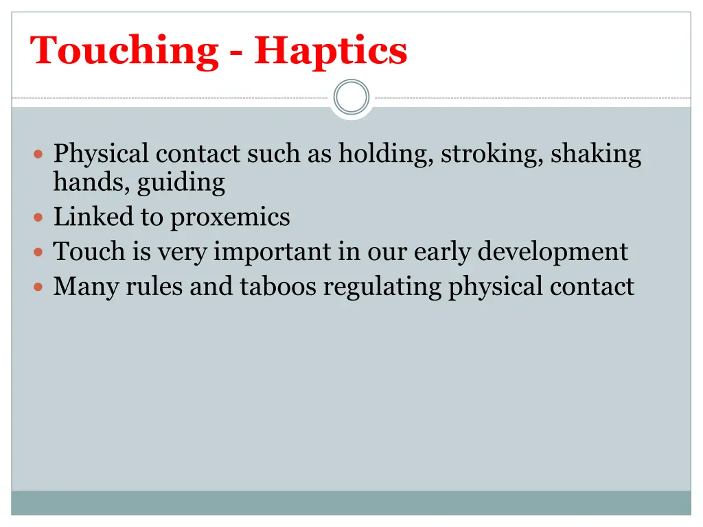 touching haptics