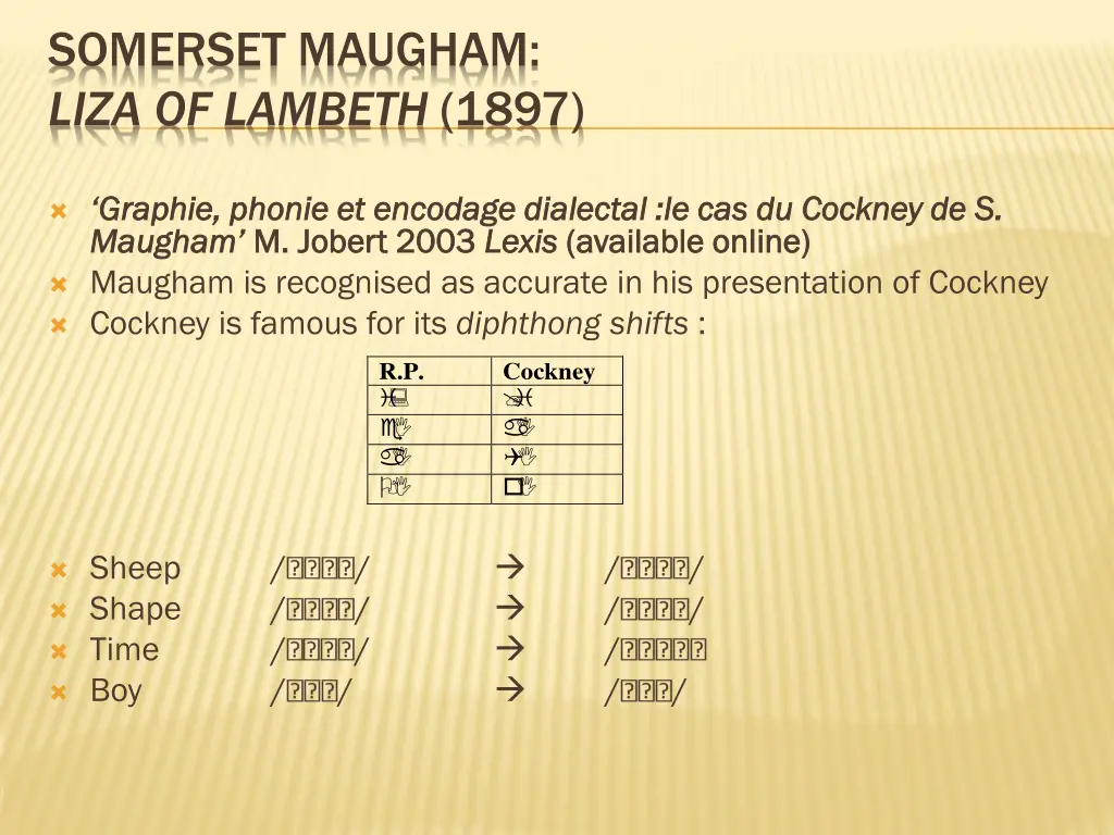 somerset maugham liza of lambeth 1897