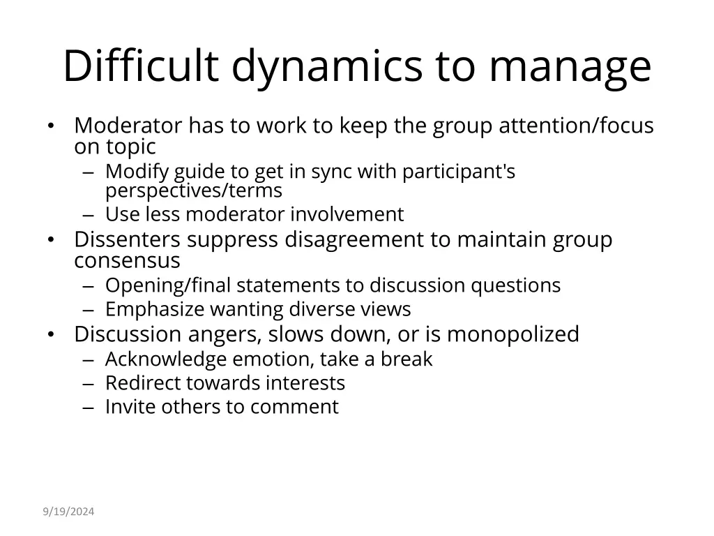 difficult dynamics to manage