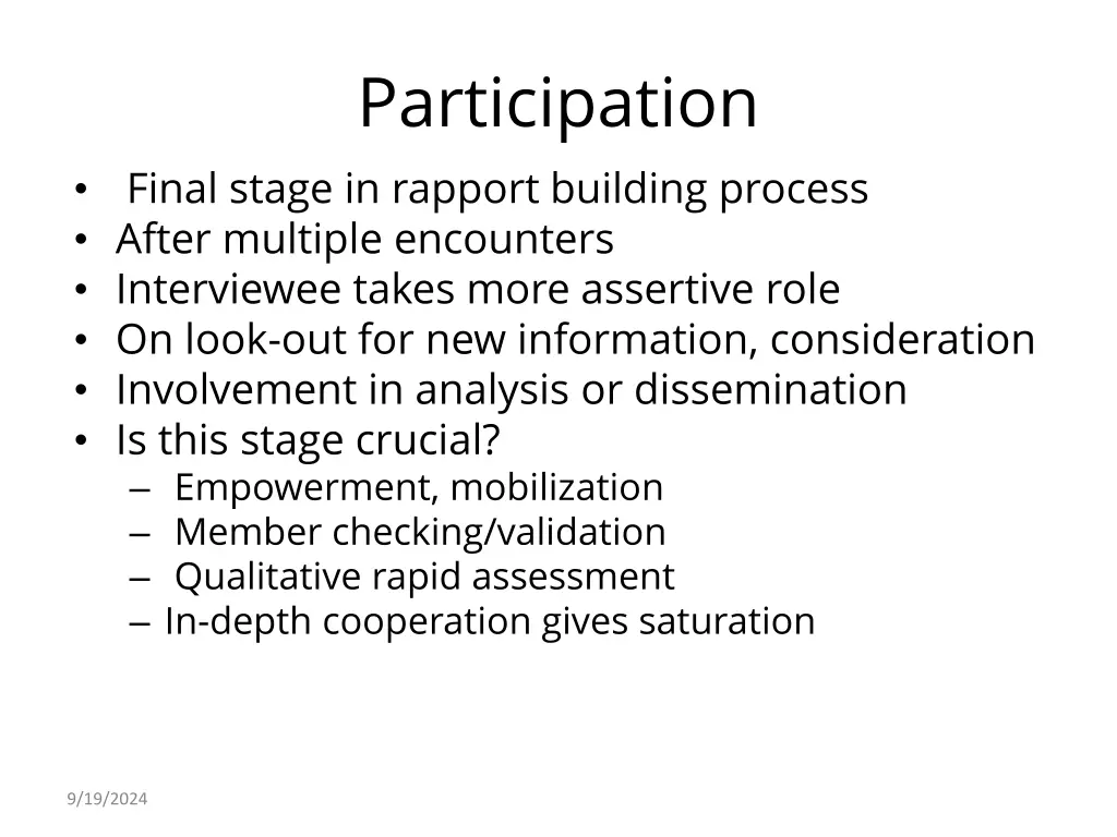 participation