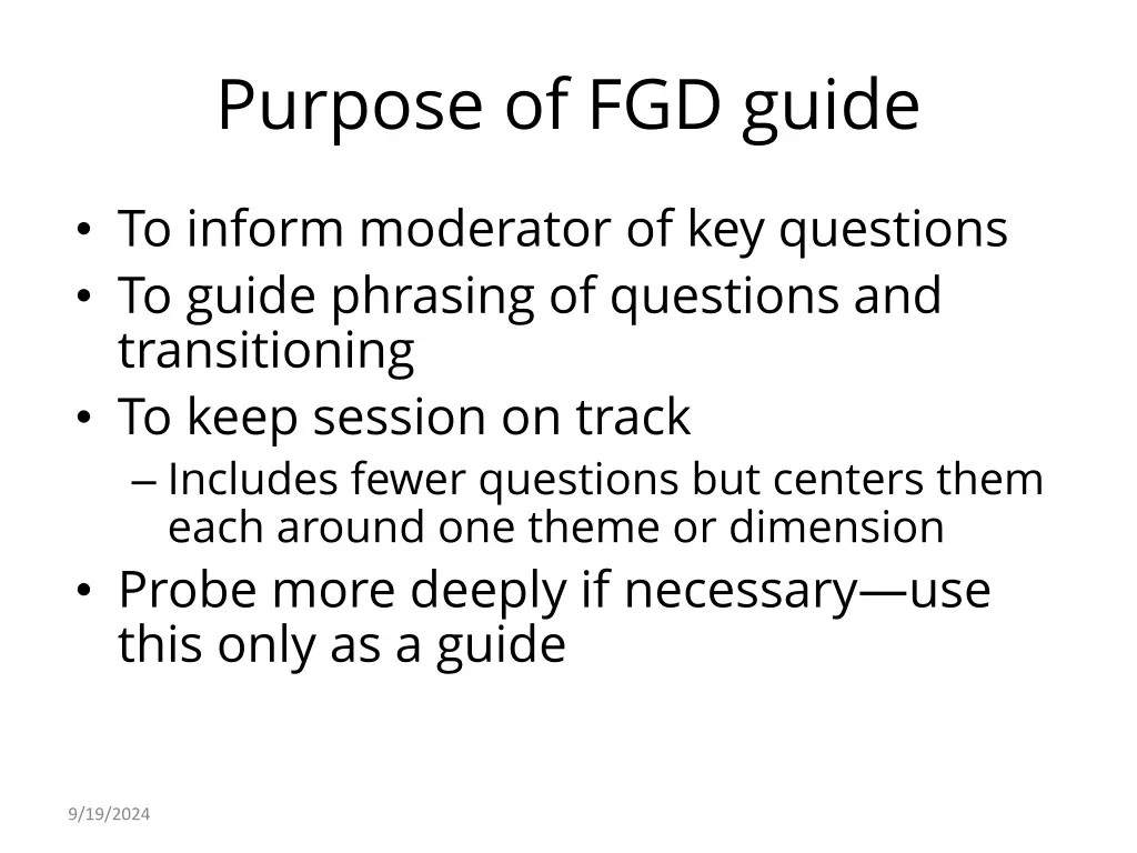 purpose of fgd guide