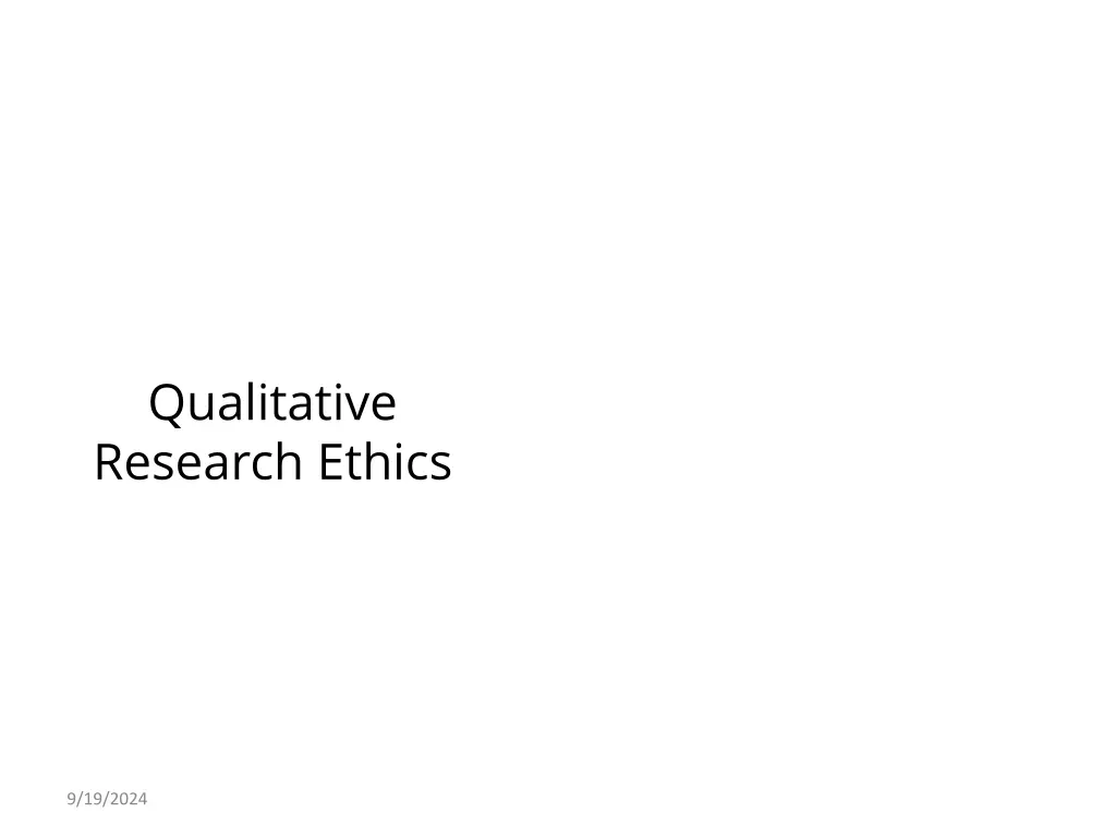 qualitative research ethics