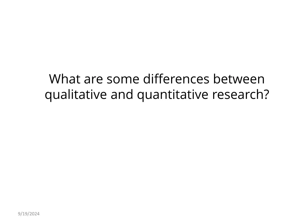 what are some differences between qualitative