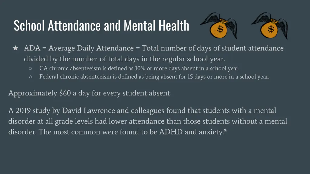 school attendance and mental health