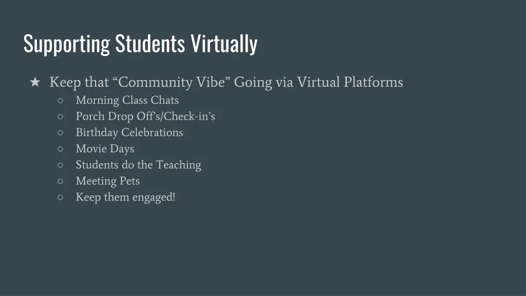 supporting students virtually