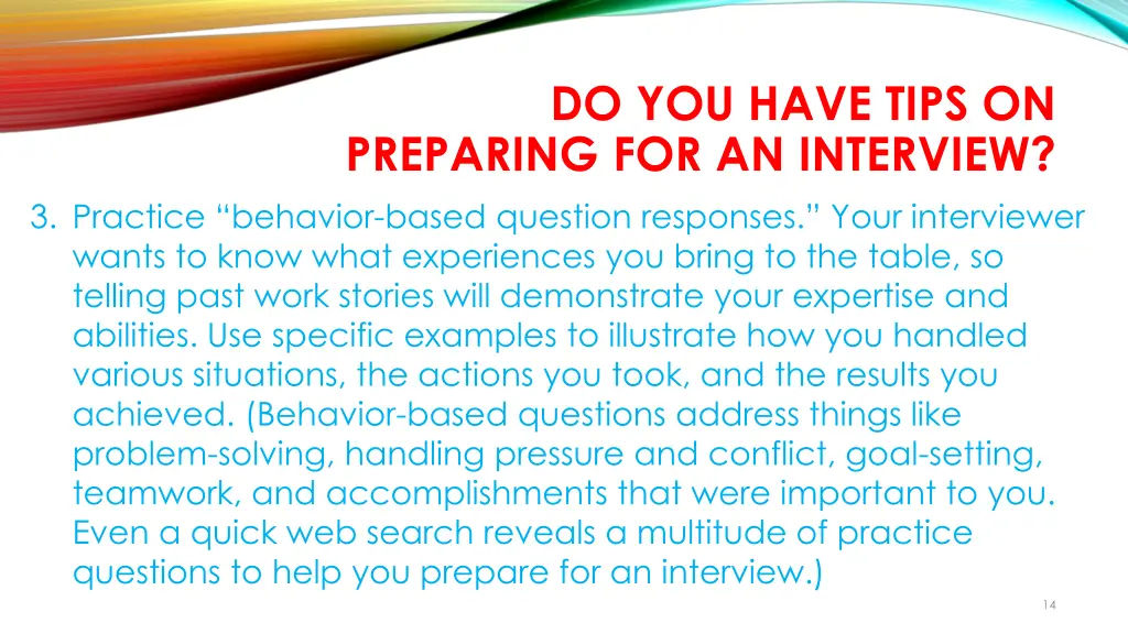 do you have tips on preparing for an interview 1