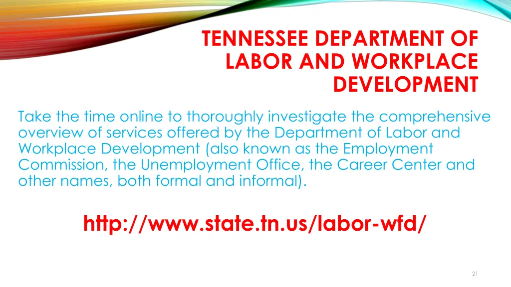 tennessee department of labor and workplace