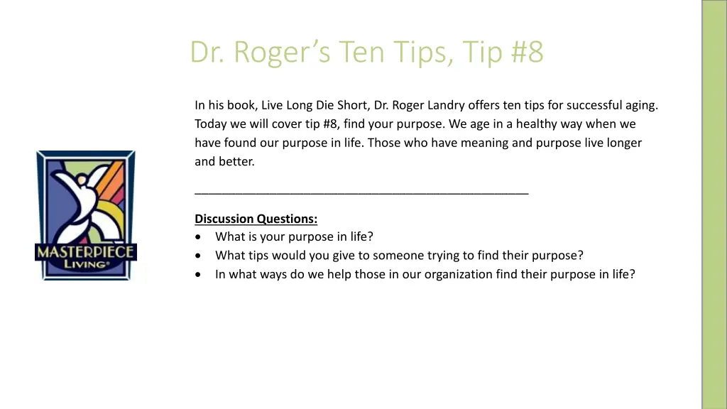 dr roger s ten tips tip 8