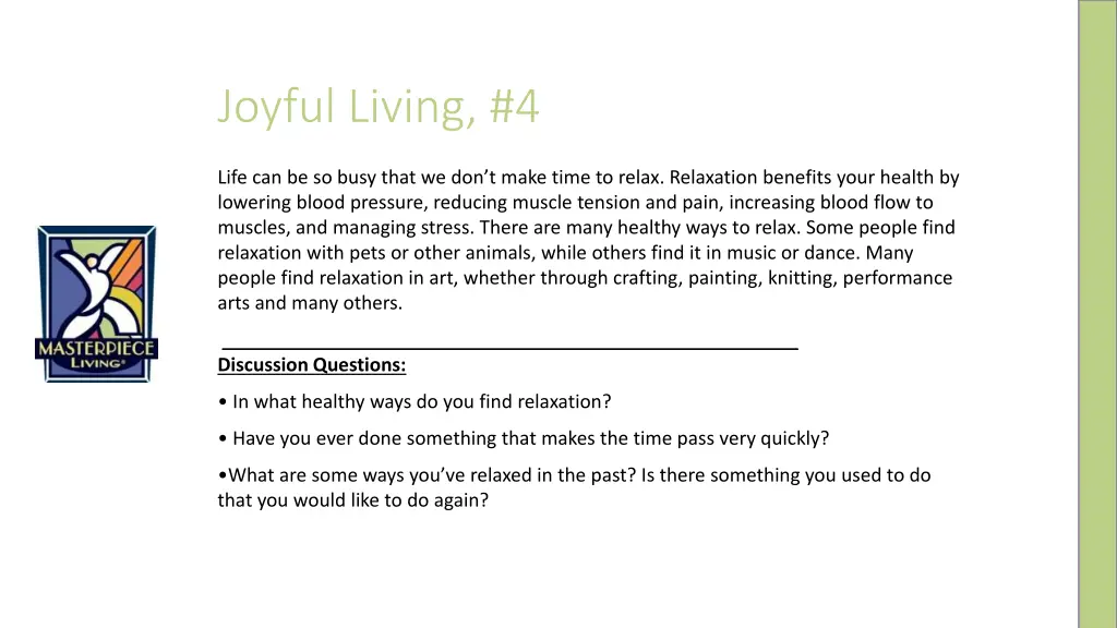 joyful living 4