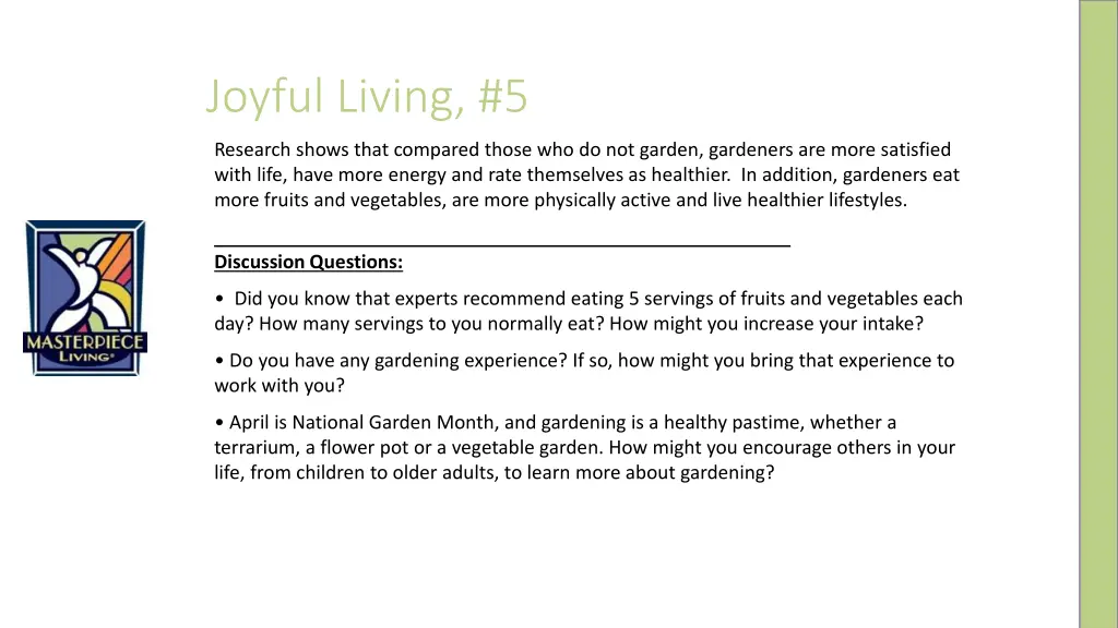 joyful living 5