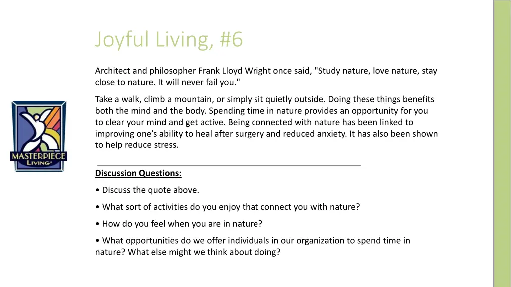 joyful living 6