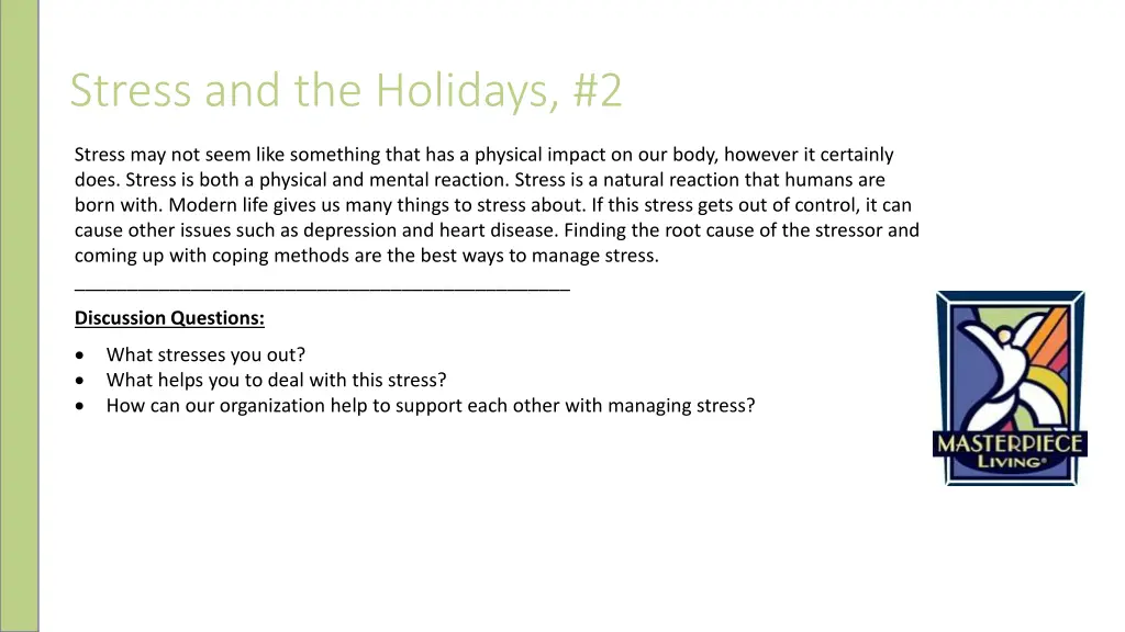 stress and the holidays 2