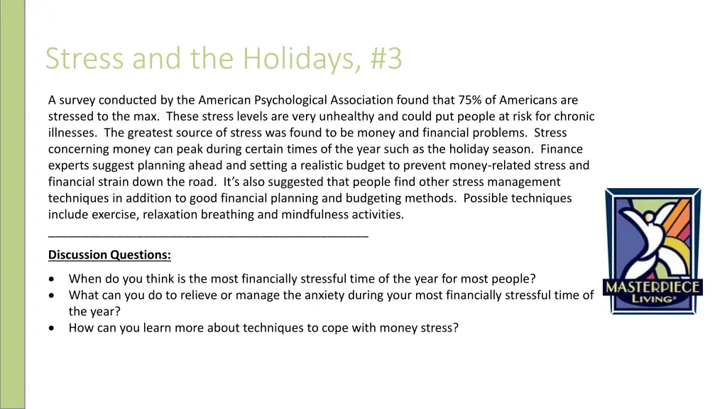 stress and the holidays 3