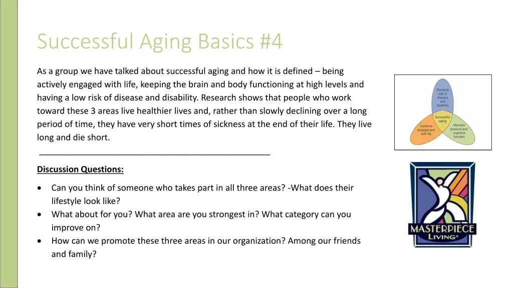 successful aging basics 4