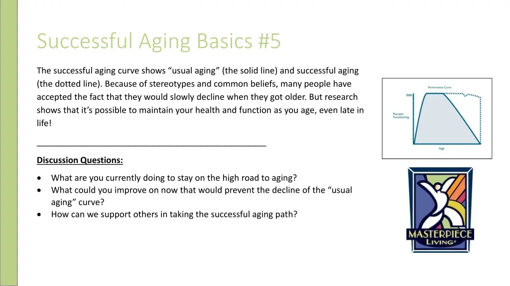 successful aging basics 5