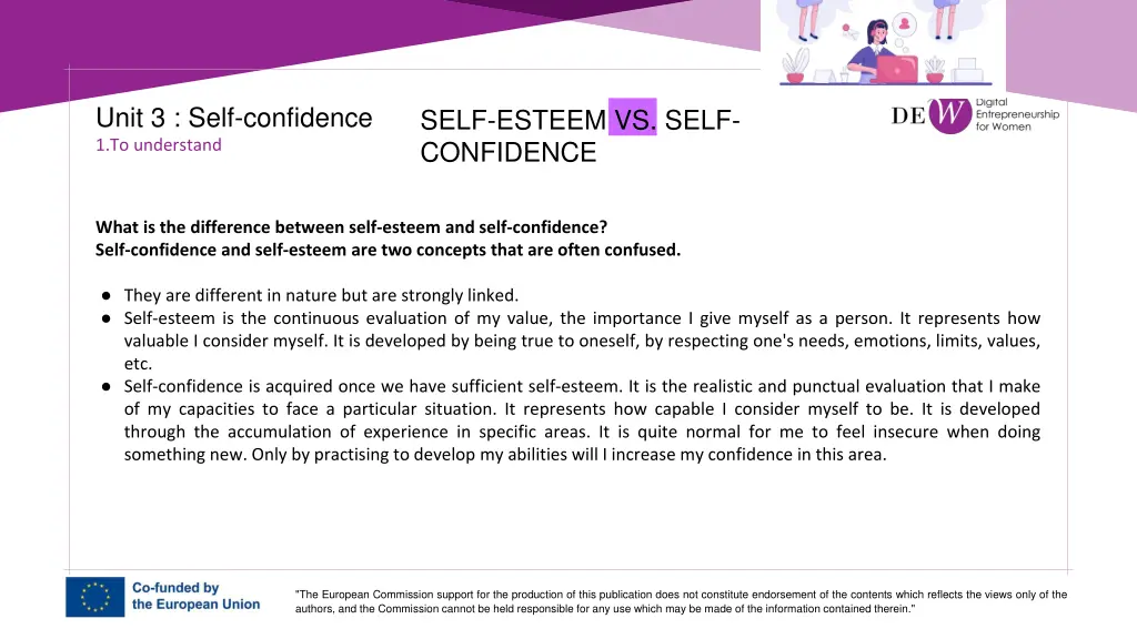 unit 3 self confidence 1 to understand