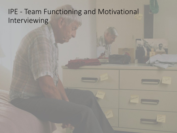 ipe team functioning and motivational interviewing