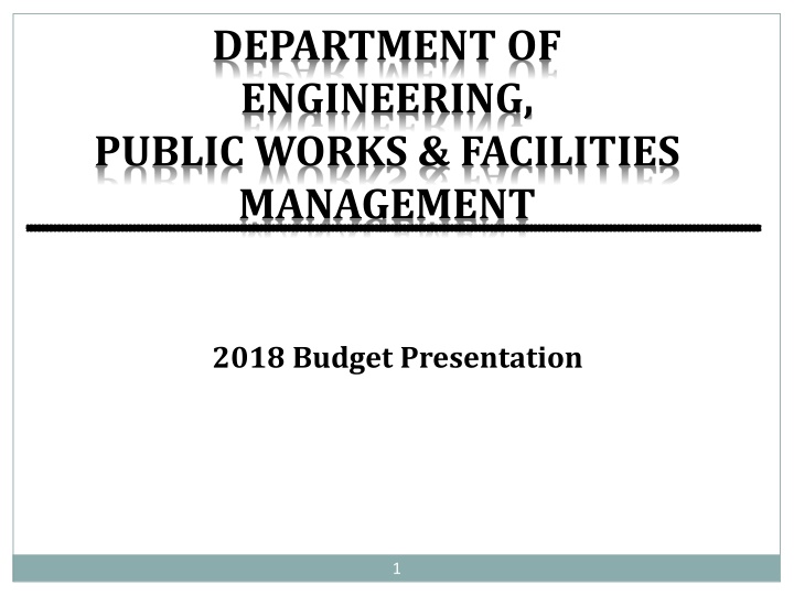 department of engineering public works facilities