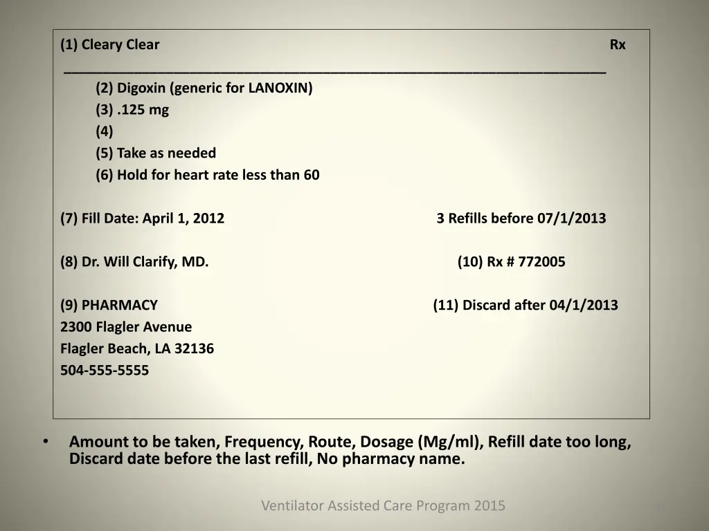 1 cleary clear 2 digoxin generic for lanoxin