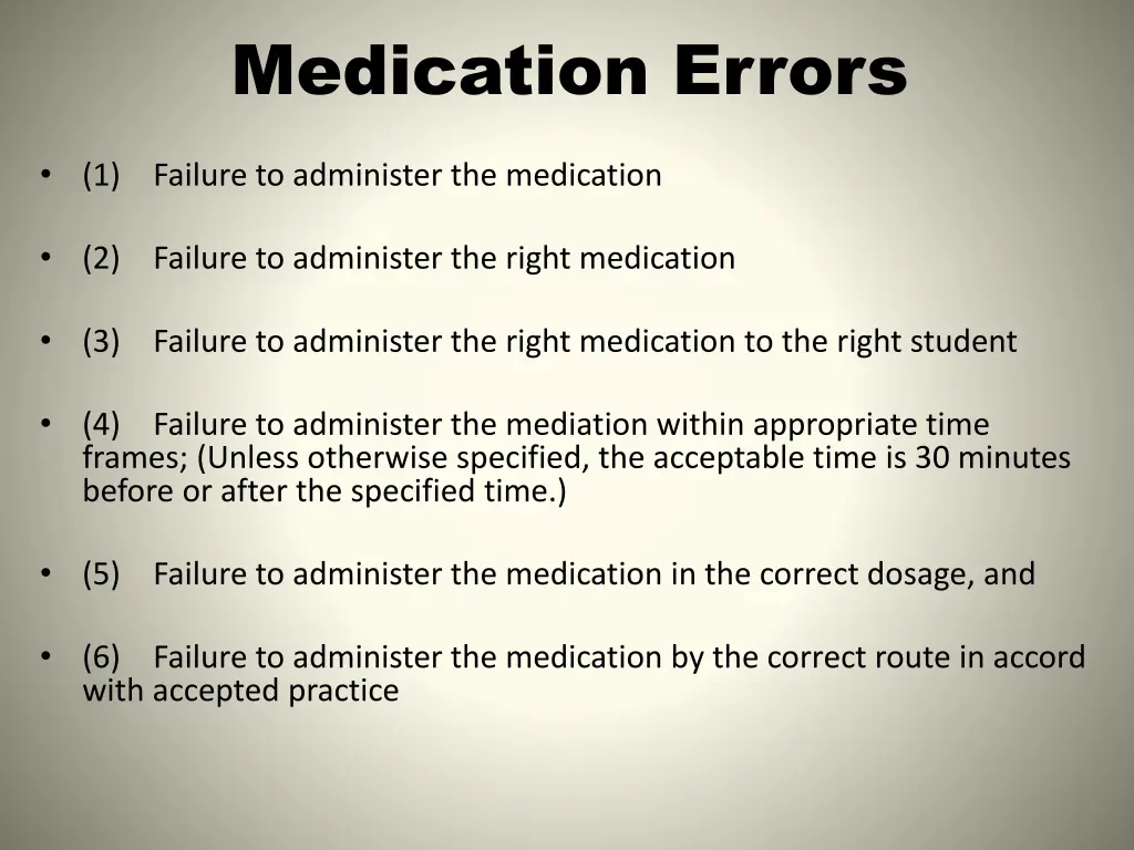 medication errors