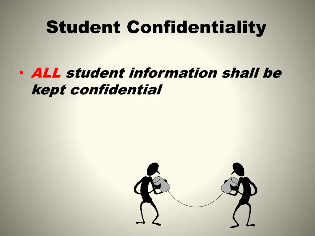 student confidentiality