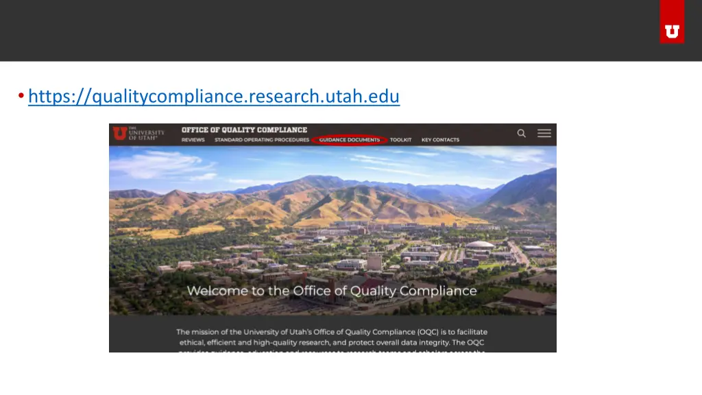 https qualitycompliance research utah edu