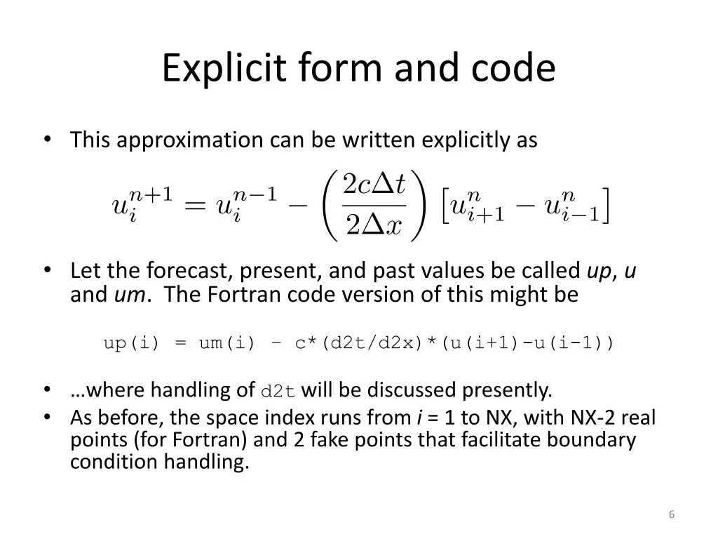 explicit form and code