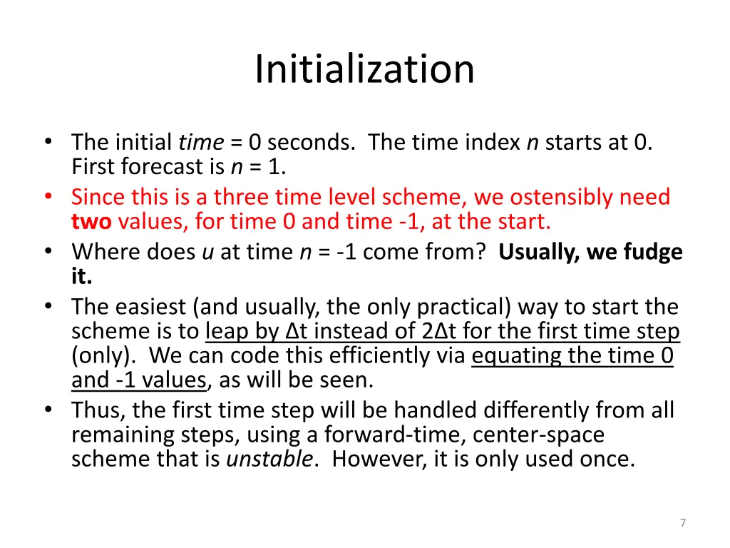 initialization