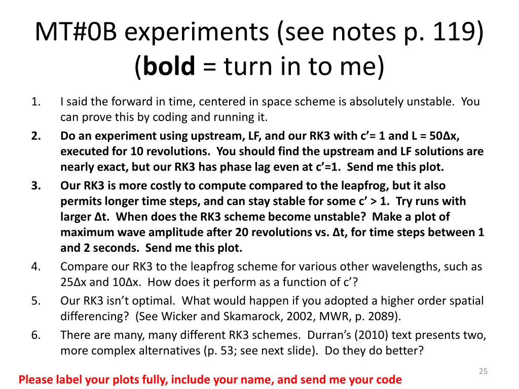 mt 0b experiments see notes p 119 bold turn