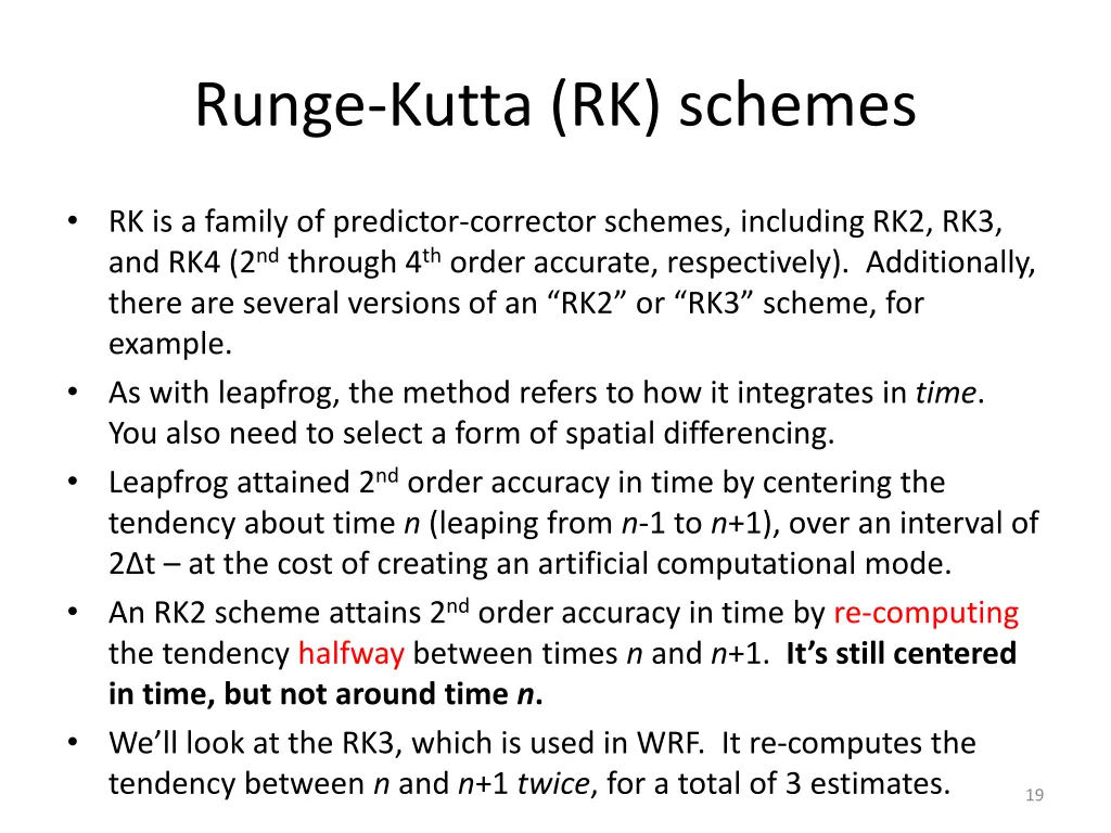 runge kutta rk schemes